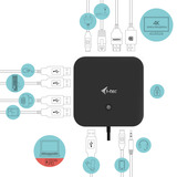 i-tec USB-C HDMI DP Docking Station, Dockingstation USB-C, HDMI, DP, PD