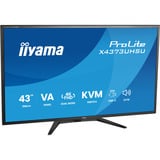 iiyama ProLite X4373UHSU-B2, LED-Monitor 108 cm (42.5 Zoll), schwarz (matt), UltraHD/4K, VA, Dual-Mode, FB, USB-Hub, KVM