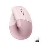 Logitech Lift, Maus rosa, Logi Bolt, Bluetooth, Windows/macOS/iPadOS