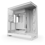 NZXT H9 Flow RGB+ , Tower-Gehäuse weiß (matt), Temperd Glass x 2