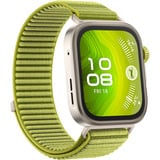 Huawei Watch Fit 4 Pro (Seiya-B29W), Smartwatch titan, grünes Nylonarmband