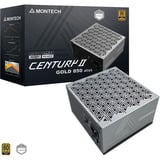 Montech CENTURY II 850, PC-Netzteil silber, 1x 12-Pin High Power GPU, 4x PCIe, Kabelmanagement, 850 Watt