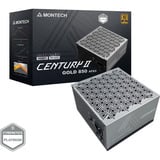 Montech CENTURY II 850, PC-Netzteil silber, 1x 12-Pin High Power GPU, 4x PCIe, Kabelmanagement, 850 Watt