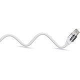goobay Ethernet-Kabel USB-A 3.2 Gen1 Stecker > RJ-45 Stecker, LAN-Adapter weiß, 10 Meter, geflochtener Textilmantel