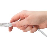 goobay Ethernet-Kabel USB-A 3.2 Gen1 Stecker > RJ-45 Stecker, LAN-Adapter weiß, 10 Meter, geflochtener Textilmantel