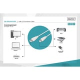 Digitus USB 2.0 Anschlusskabel USB-A (Stecker) > USB-B (Stecker) beige, 3 Meter