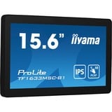 iiyama ProLite TF1633MSC-B1, LED-Monitor 39.5 cm (15.6 Zoll), schwarz, FullHD, IPS, Touchscreen, HDMI, DisplayPort, Open Frame