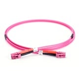 Digitus LWL Patchkabel, Duplex, LC > LC Stecker, Multimode OM4 hellviolett, 3 Meter