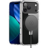 Nevox StyleShell SHOCKFlex mit Standfunktion, Handyhülle transparent, iPhone 17 Pro / iPhone 18 Pro, kompatibel mit MagSafe