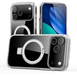 Nevox StyleShell SHOCKFlex mit Standfunktion, Handyhülle transparent, iPhone 17 Pro / iPhone 18 Pro, kompatibel mit MagSafe