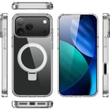 Nevox StyleShell SHOCKFlex mit Standfunktion, Handyhülle transparent, iPhone 17 Pro / iPhone 18 Pro, kompatibel mit MagSafe