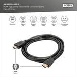Digitus HDMI High Speed Kabel mit Ethernet, 10er Pack schwarz, 2 Meter