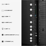 Hisense 65UR8DS RGB MiniLED, LED-Fernseher 164 cm (65 Zoll), schwarz/dunkelgrau, UltraHD/4K, Hi-View AI Engine RGB, 180Hz Panel