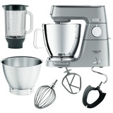Kenwood Titanium Chef Baker XL Küchenmaschine KVL85.124SI silber, 1.200 Watt, integrierte Waage, Timer, Patisserie-Set, Mixer