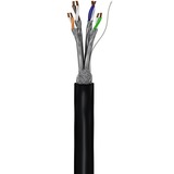 goobay Outdoor Netzwerkabel Cat.7 S/FTP (PiMF) schwarz, 305 Meter