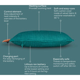 Beurer HK 77 Heaty celestial-green, Heizkissen grün, Cordbezug