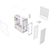 Thermaltake S380 TG ARGB Snow White, Tower-Gehäuse weiß, Tempered Glass