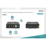 Digitus Gigabit EthernetPoE Injektor, Industriell, PoE-Injektor schwarz