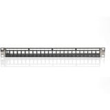 Digitus Modulares Patchpanel, 24-Port, unbestückt schwarz, 1 HE, für Keystone-Module