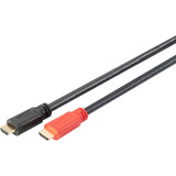 Digitus HDMI High Speed Anschlusskabel mit Ethernet und Signalverstärker schwarz, 20 Meter, aktiv