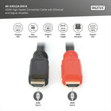 Digitus HDMI High Speed Anschlusskabel mit Ethernet und Signalverstärker schwarz, 20 Meter, aktiv