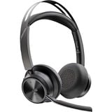 HP Poly Poly Voyager Focus 2 USB-C-C Headset schwarz, Microsoft Teams zertifiziert, USB-C/-A Adapter, Ladestation