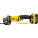 Stanley Akku-Winkelschleifer (SFMCG400M2K-QW), 18Volt schwarz/gelb, 2x Li-Ion-Akku 4,0Ah, in Koffer