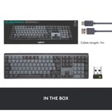Logitech MX Mechanical, Tastatur hellgrau/dunkelgrau, DE-Layout, taktile Schalter, Logi Bolt, Bluetooth