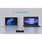 i-tec Universal KVM HUB, Dockingstation schwarz, 2x USB-A- und 2x USB-C