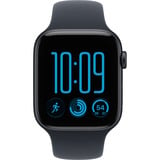 Apple Watch SE 3, Smartwatch schwarz, 44 mm, Sportarmband Navyblau M/L