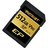 Patriot EP 512 GB SDXC, Speicherkarte schwarz, UHS-II U3, Class 10, V90