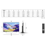 Philips 50PUS7061/12, LED-Fernseher 126 cm (50 Zoll), schwarz, UltraHD/4K, Triple Tuner, Titan OS