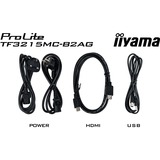 iiyama ProLite TF3215MC-B2AG, LED-Monitor 80 cm (31.5 Zoll), schwarz, FullHD, Touchscreen, DP, HDMI, VGA,  Anti-Glare
