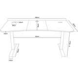 Arozzi Arena Gaming Desk, Gaming-Tisch gunmetal, Large - Gunmetal - Galaxy