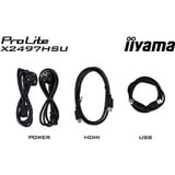 iiyama ProLite X2497HSU-B1, LED-Monitor 60.5 cm (23.8 Zoll), schwarz (matt), FullHD, IPS, HDMI, DP, USB-Hub, Lautsprecher, 120Hz Panel