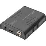 Digitus HDMI KVM IP Extender Receiver, KVM-Switch schwarz, Full HD