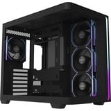 FSP M580 Plus, Tower-Gehäuse schwarz, Tempered Glass
