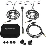 Sharkoon Stealthbite IEM, Kopfhörer schwarz, USB-A/C, Klinke 3,5 mm