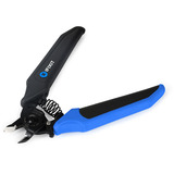 iFixit Mandible Elektronik-Seitenschneider, Schneid-Zange schwarz/blau, mit Öffnungsfeder