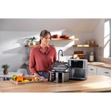 nutribullet Heißluftfritteuse CRISPLITE VISION schwarz/silber, 2.000 Watt, Korb 8 Liter, mit Sichtfenster