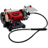 EINHELL Doppelschleifer TC-XG 75 Kit rot/schwarz, 150 Watt, umfangreiches Zubehör-Kit für Polier- und Schleifarbeiten