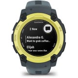 Garmin Instinct E, Smartwatch dunkelgrau/limette, 40 mm, Silikon-Armband