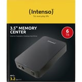 Intenso Memory Center 6 TB, Externe Festplatte schwarz, USB-B 3.2 Gen 1 (5 Gbit/s)