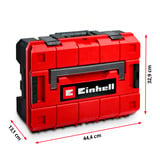 EINHELL E-Case Werkzeugkoffer Werkstatt, 92-teilig, Werkzeug-Set schwarz/rot