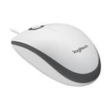 Logitech M100, Maus weiß/grau, kompatibel mit Windows/macOS/ChromeOS/Linux