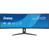 iiyama ProLite XCB4594DQSU-B1, LED-Monitor 113 cm (44.5 Zoll), schwarz (matt), DQHD, VA, Curved, HDMI, DP, USB-C, USB-Hub