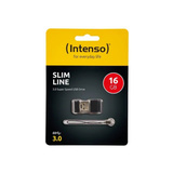 Intenso Slim Line 16 GB, USB-Stick schwarz, USB-A 3.2 Gen 1
