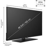 JVC LT-40VF4455, LED-Fernseher 102 cm (40 Zoll), schwarz, FullHD, Triple Tuner, Media Player