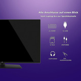 JVC LT-40VF4455, LED-Fernseher 102 cm (40 Zoll), schwarz, FullHD, Triple Tuner, Media Player
