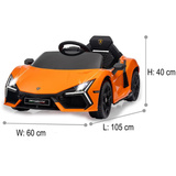 Jamara Ride-on Lamborghini Revuelto 2,4GHz, Kinderfahrzeug orange, Fernsteuerung, Lithium-Ionen-Akku